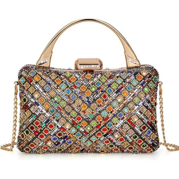 Handbags - Clutch Purses for Women, Formal Evening Bag, Sparkly Rhinestone Purse for